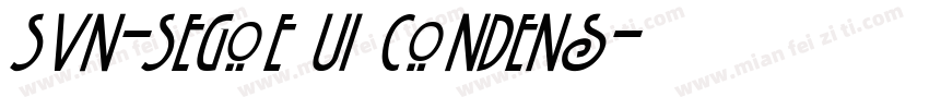 SVN-Segoe UI Condens字体转换